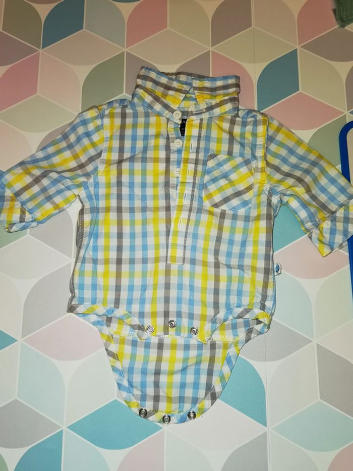 D2319 - body-chemise garçon 1 mois