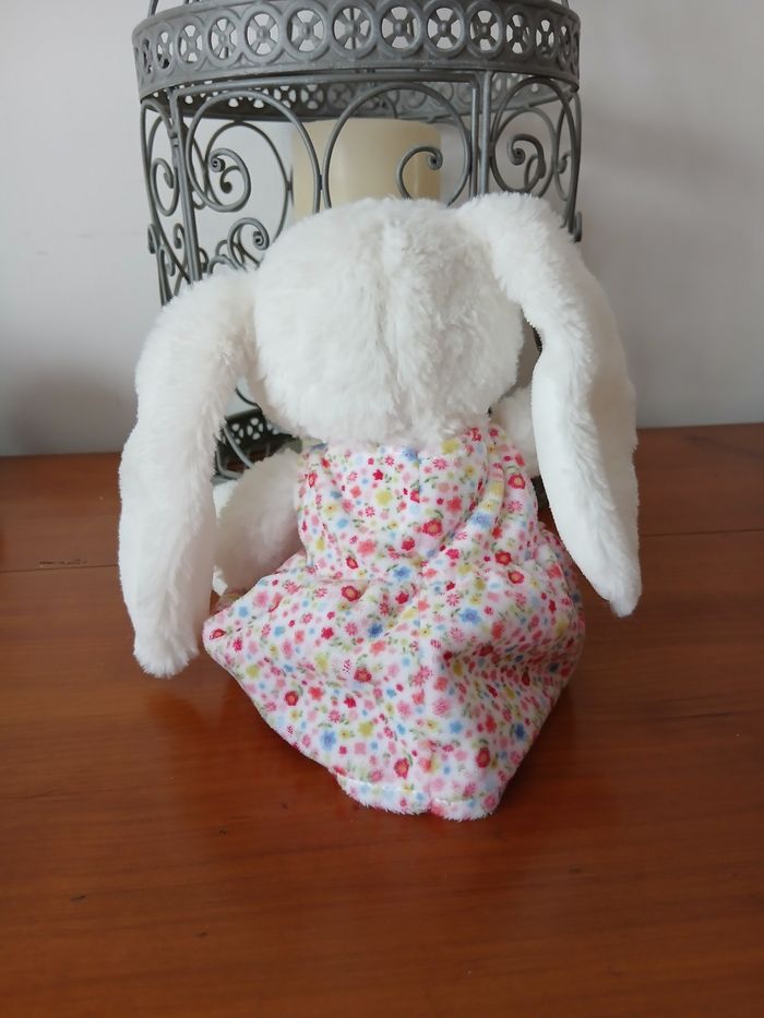 Pommette:Peluche Miss Lapinou *robe fleurie - photo numéro 3