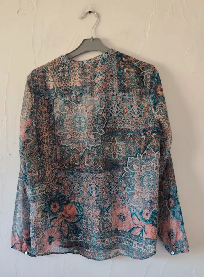 Sublime blouse voile camaïeu taille 38 - photo numéro 4