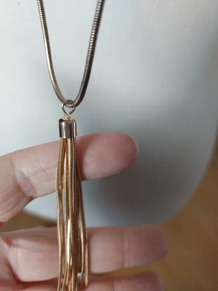 Joli collier long 3 rangs - photo numéro 4