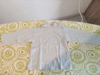 Sous pull bleu col roulé