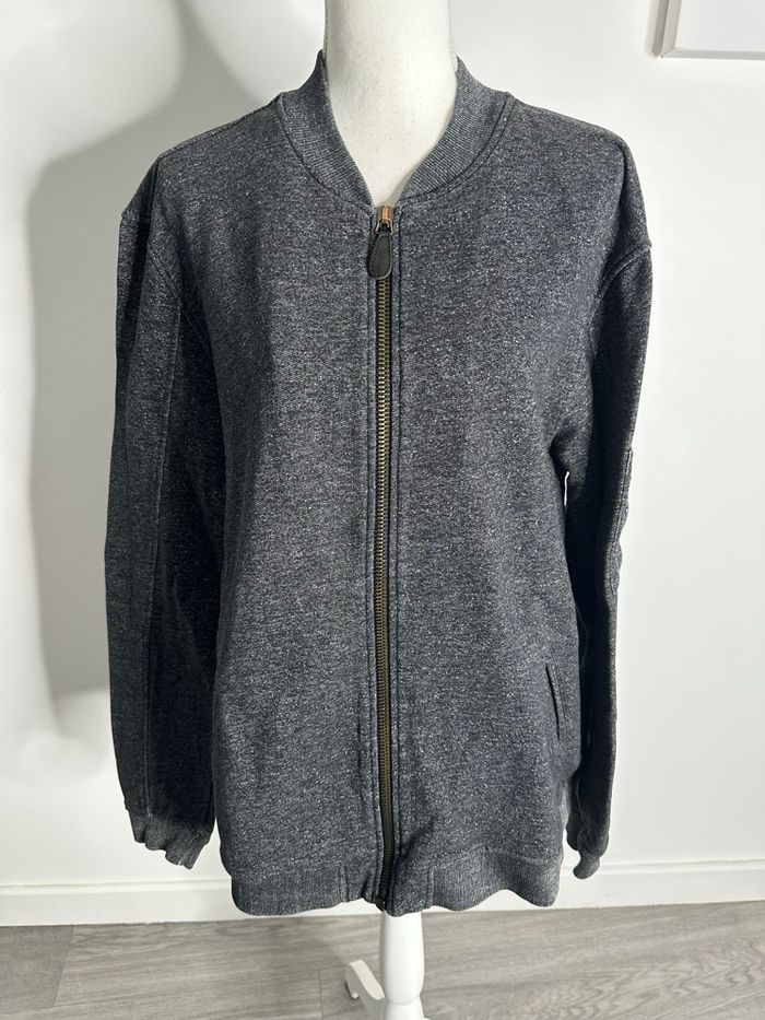 Sweatshirt cardigan zip gris foncé Dr. Martens TXXL