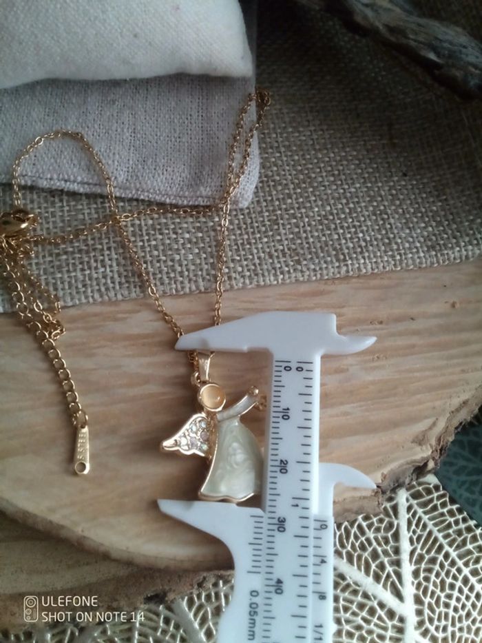 Collier ange et perles de culture d'eau douce naturelles - photo numéro 3