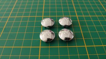 Lot x4 enjoliveur chromé référence 30641017 pièce détachée Playmobil #E17