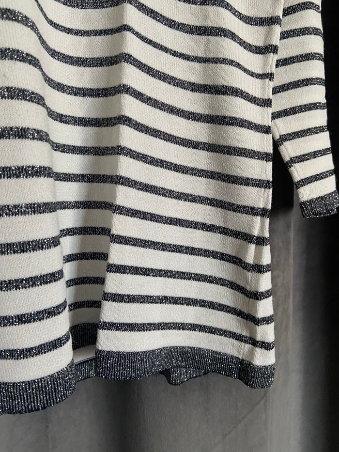 Pull fin et léger marinière manches 3/4 - photo numéro 2