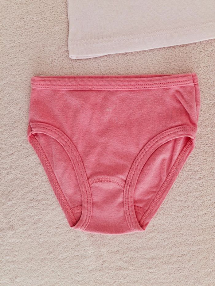 Ensemble de sous vêtements Absorba 3 ans Chemisette manches courtes et 2 culottes rose - photo numéro 4