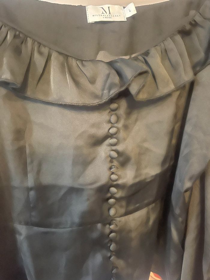 Blouse noire NA-KD boutonnée - photo numéro 4