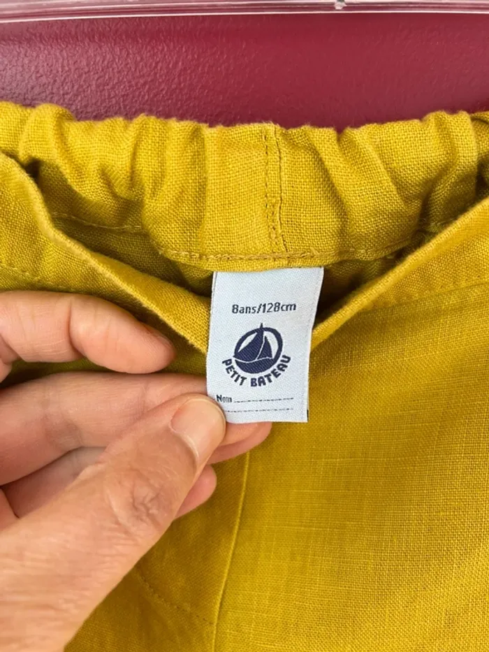 Short fille 8 ans petit bateau en lin - photo numéro 4