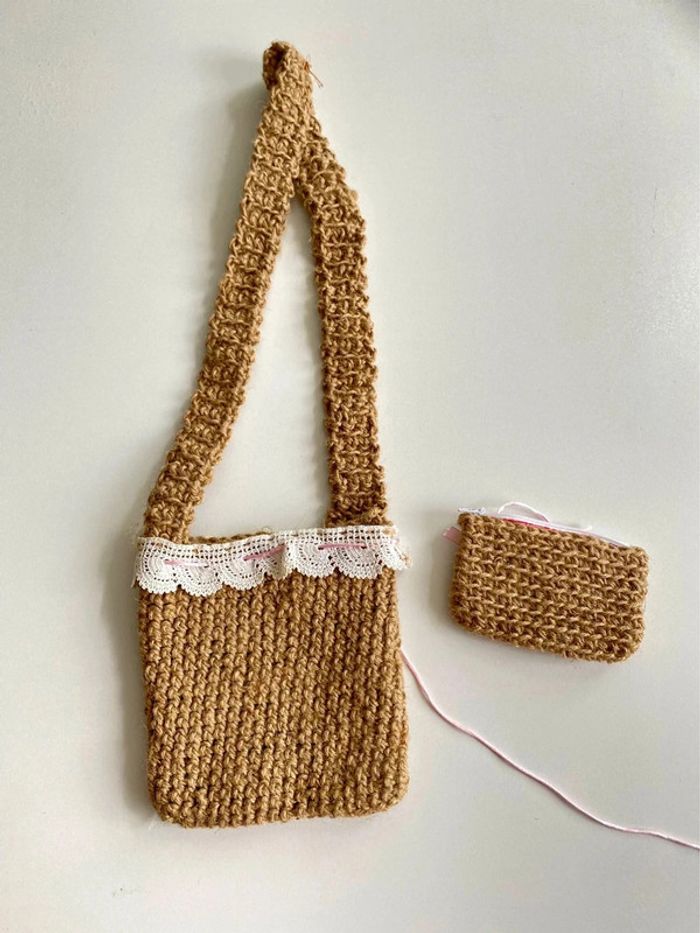 Sac à bandoulière avec son porte monnaie - photo numéro 7