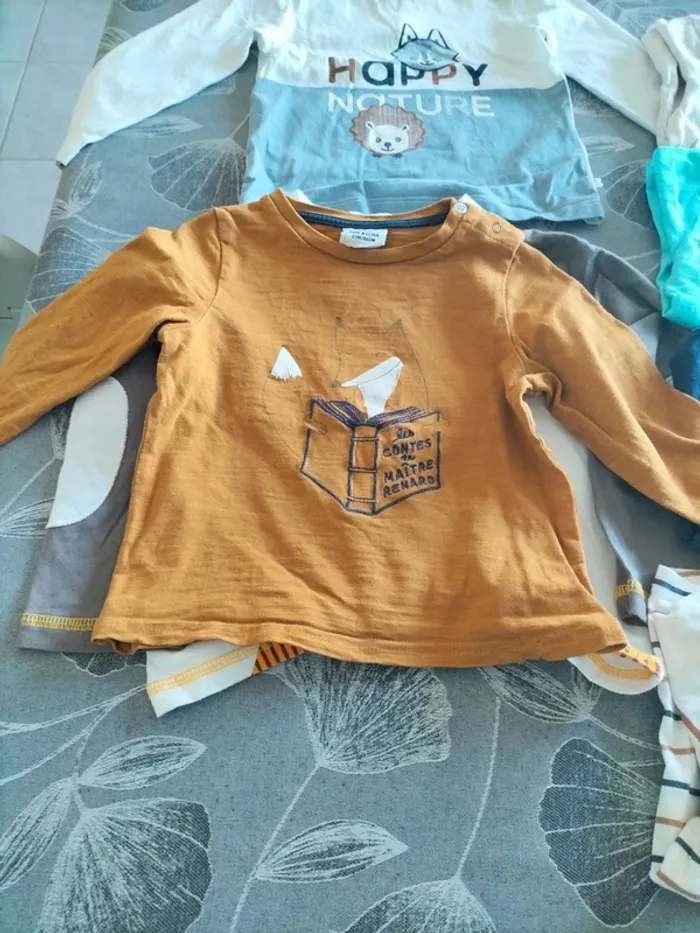 Lot 7 t-shirt manches longues 24 mois Tape à l 'Oeil et Obaibi - photo numéro 5