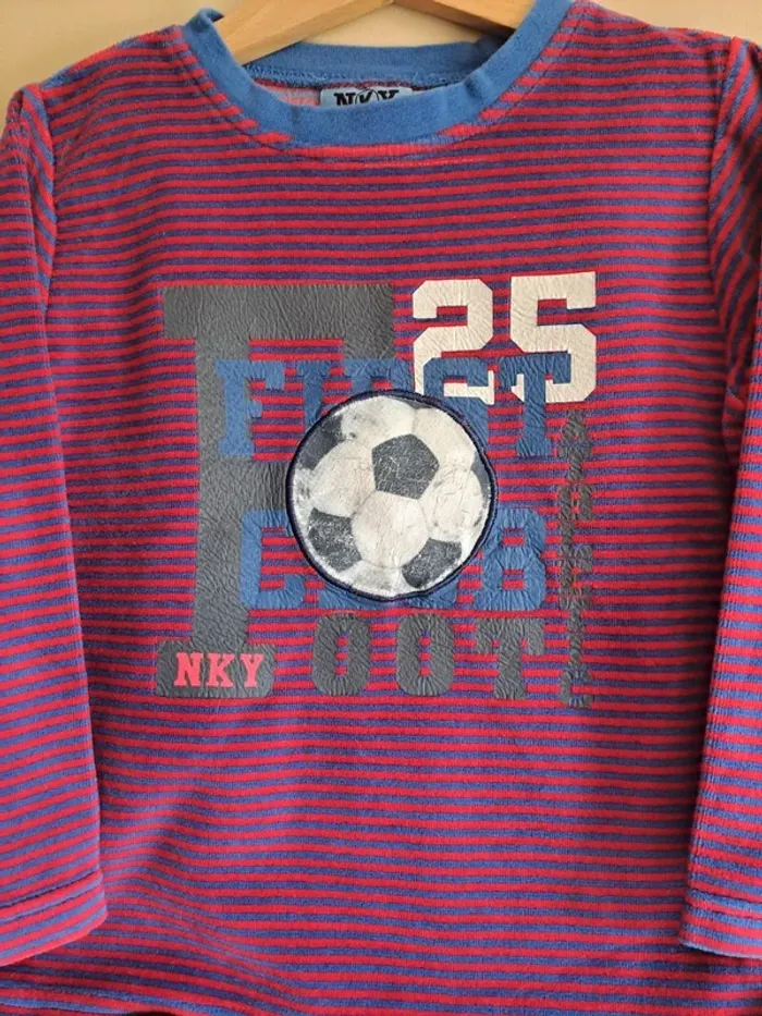 Pyjama garçon tbe velours chaud 5 ans NKY comme neuf - photo numéro 3