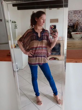 Blouse  femme XL fantaisie bohème c80