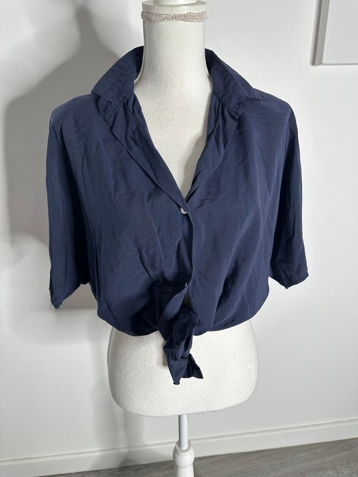 Chemise oversize bleu marine Vintage T40 L
