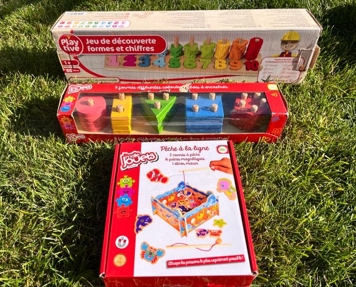 Lot 3 jeux de motricité fine et apprentissage