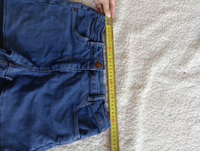 Short en jean souple bleu mignon marine bouton zip - photo numéro 5
