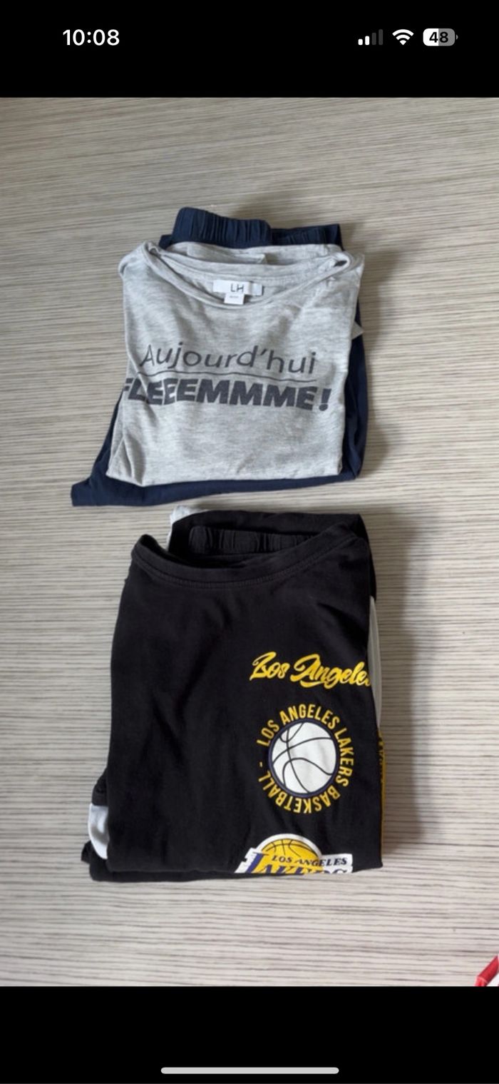 Lot de 2 pyjamas en 10 ans