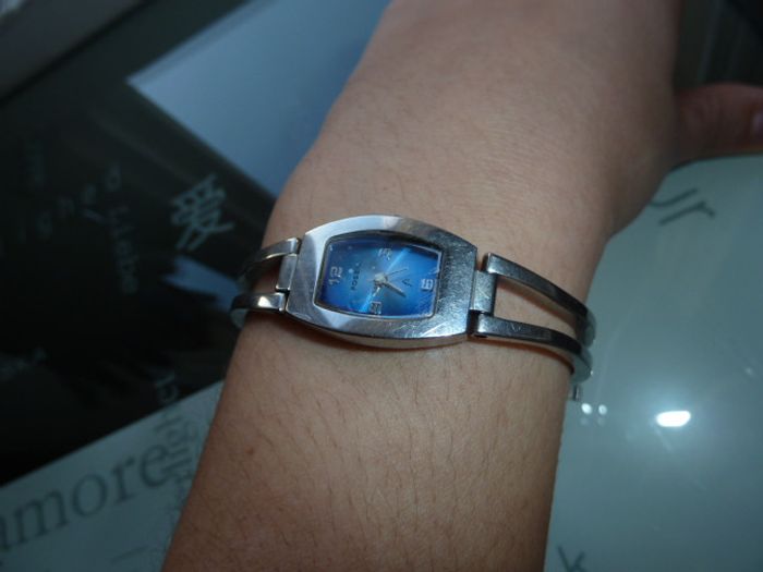 montre fossil bleu - photo numéro 2