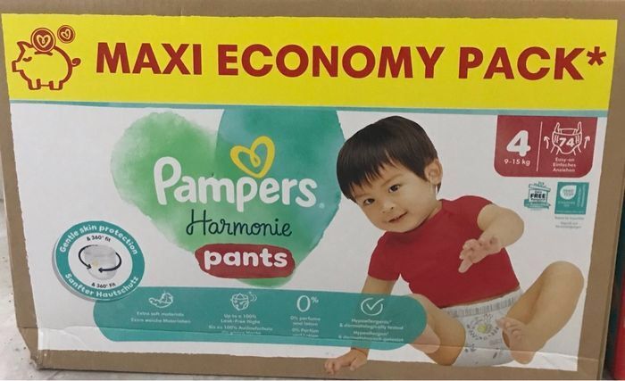 Pampers harmonie pants taille 4 /74 couches