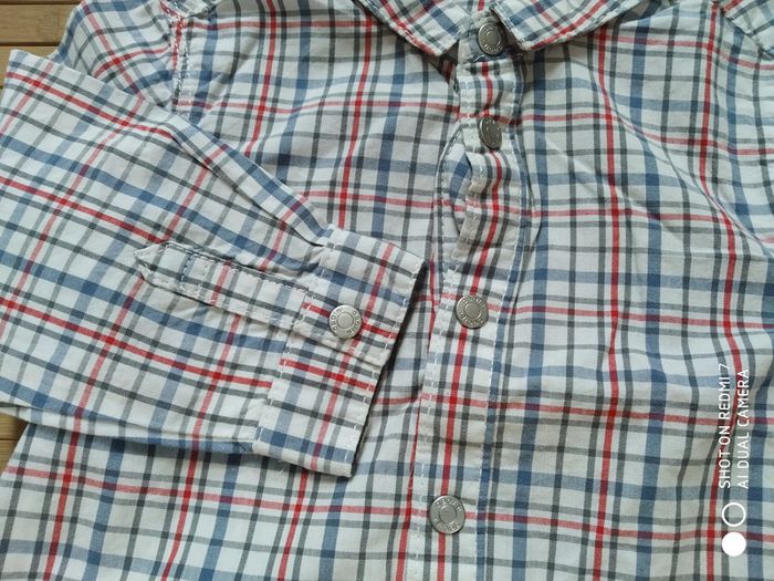 Obaïbi ensemble chemise carreaux Jean 6 mois - photo numéro 2