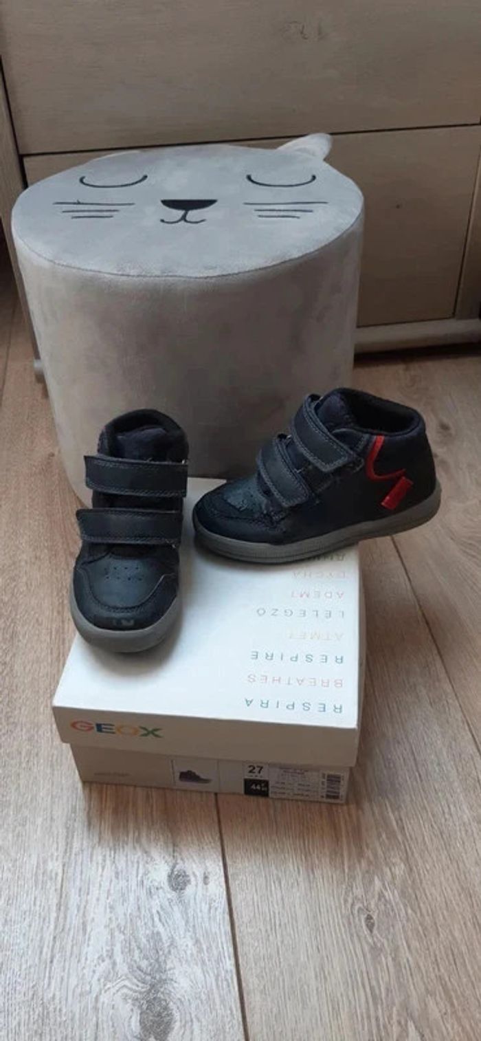 Chaussures geox grise/rouge pointure 27 - photo numéro 2