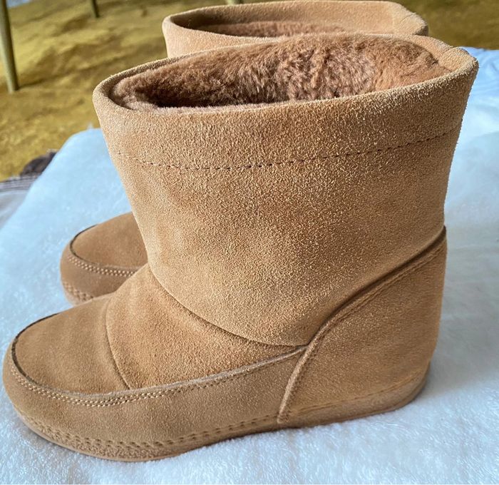 Bottines En Suédine Fourrée Très Chaude pointure  36-37 - photo numéro 3