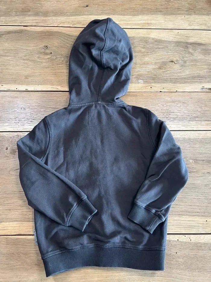 Sweat à zip et capuche marron French Terry 18.18 - photo numéro 6