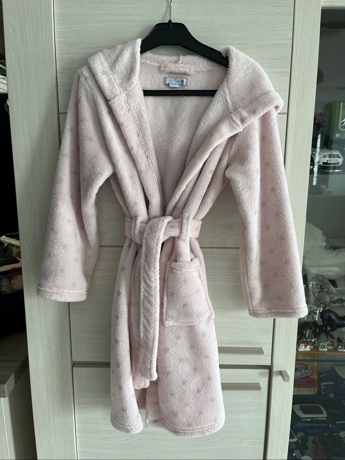 Robe de chambre rose avec étoiles la halle 8/10 ans