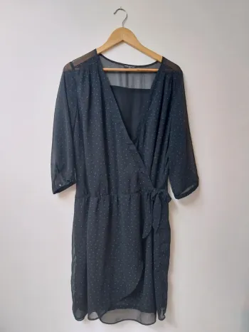 Robe noire à motifs Grain de Malice 44