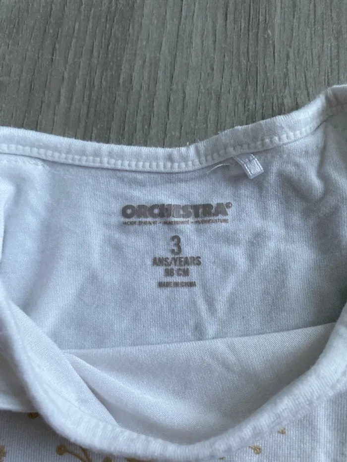 T-shirt manches longues blanc orchestra 3 ans - photo numéro 4