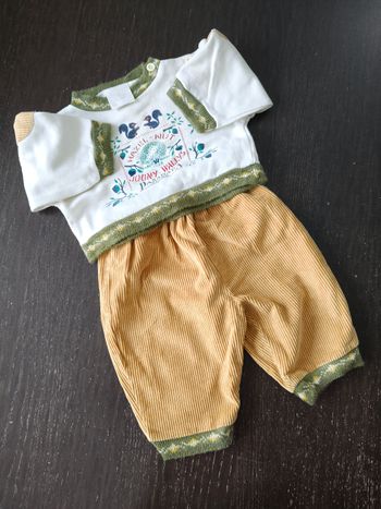 Ensemble vintage Made in France 6/9mois -68cm