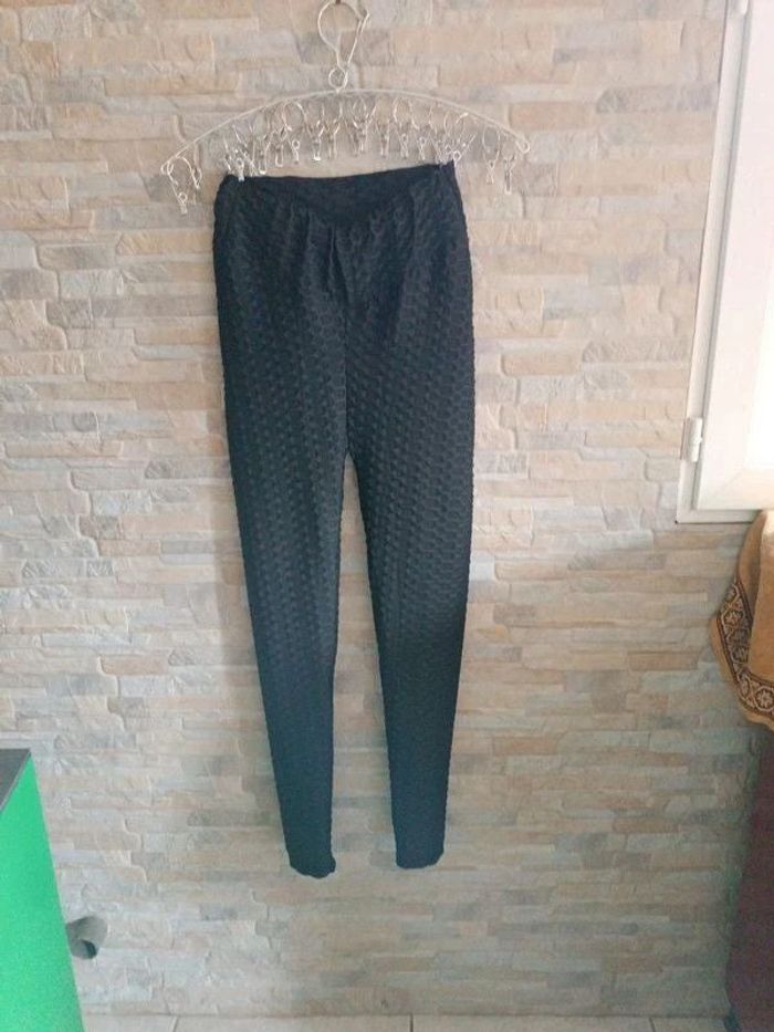 Legging gaufré noir S