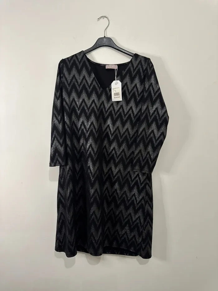 Robe femme noire brillante – Cams’ Taille L Neuve valeur 59,99€