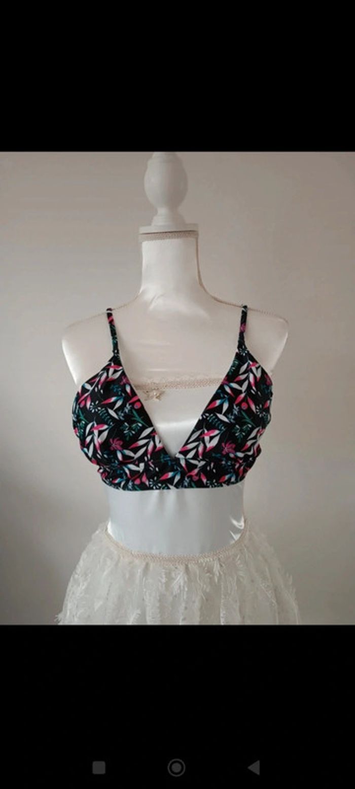 Haut maillot de bain 2 pièces fleurie - photo numéro 4