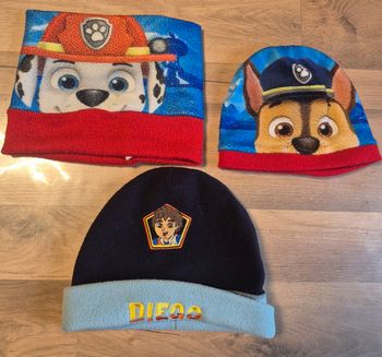 Bonnet + tour de cou pat patrouille et bonnet diego