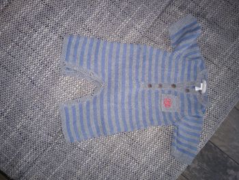 Grenouillère 0-1mois 95%coton, 5%cachemire