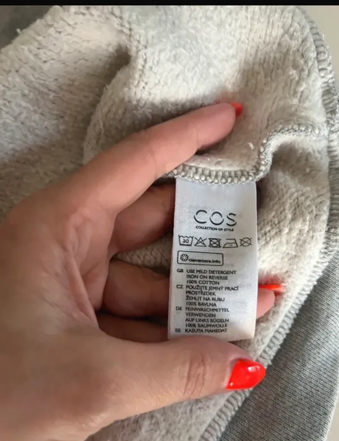 Cos sweat gris coton oversize femme, taille S/36 - photo numéro 6