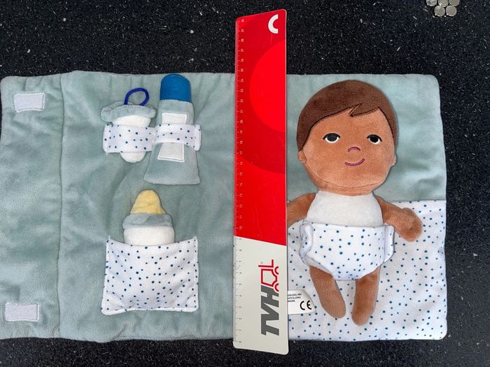 Set bébé tissu change lit biberon tétine - photo numéro 4