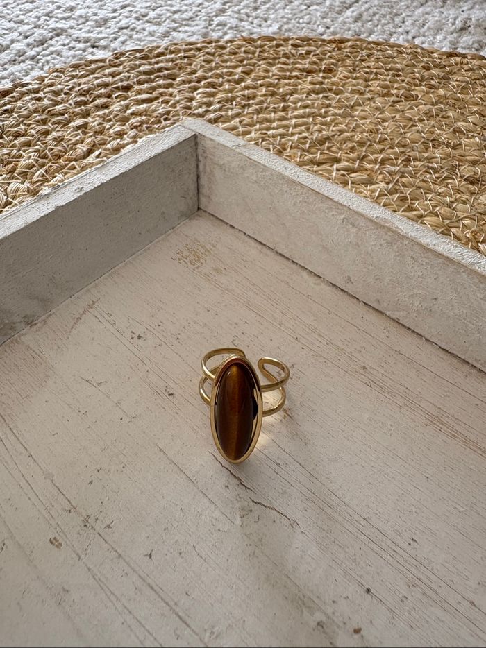 Bague dorée acier inoxydable - photo numéro 4