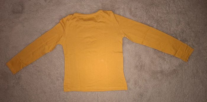 T shirt manche longue jaune moutarde kiabi 10 ans - photo numéro 6
