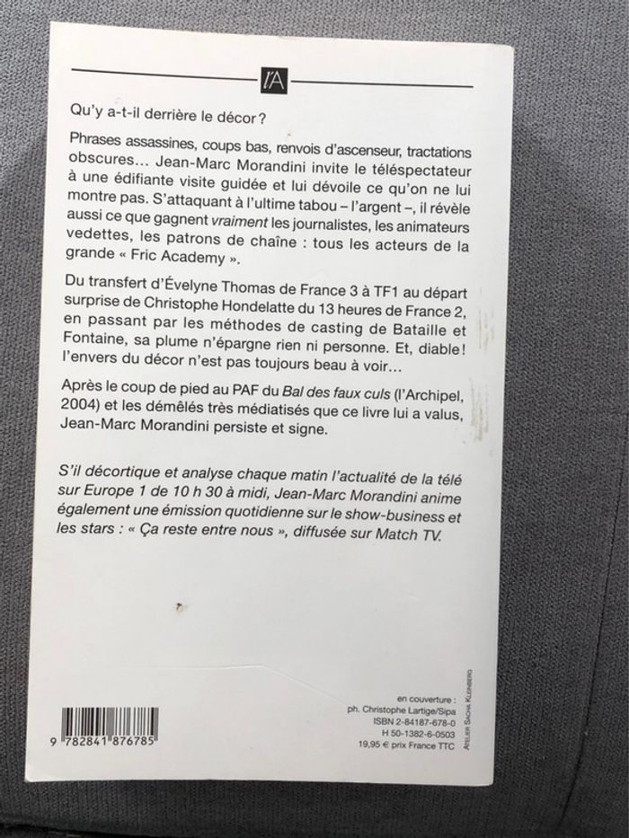 Livre: l’enfer du decor / Jean-Marc morandini - photo numéro 2