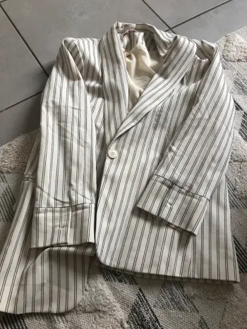 Blazer long à rayures