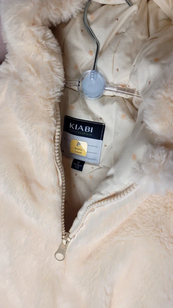 Manteau en fausse fourrure beige Kiabi enfant - photo numéro 4