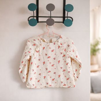 Blouse bébé fleurie manches longues – style bohème