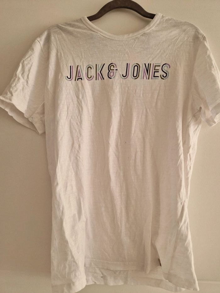 T shirt Homme blanc Jack&Jones