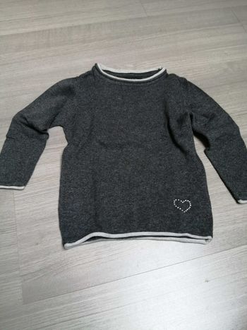 Pull gris 24 mois