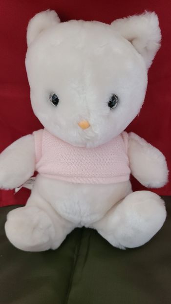 peluche chat pull rose vintage delavennat