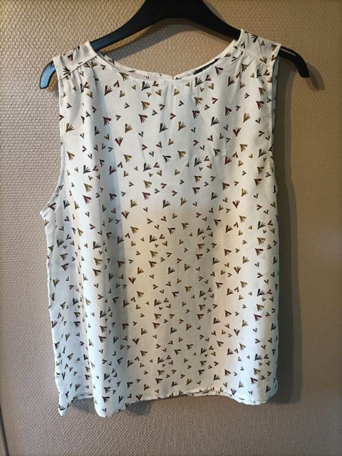 Débardeur blanc à motif animaux libellule