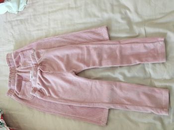 36 mois - legging pantalon velours rose
