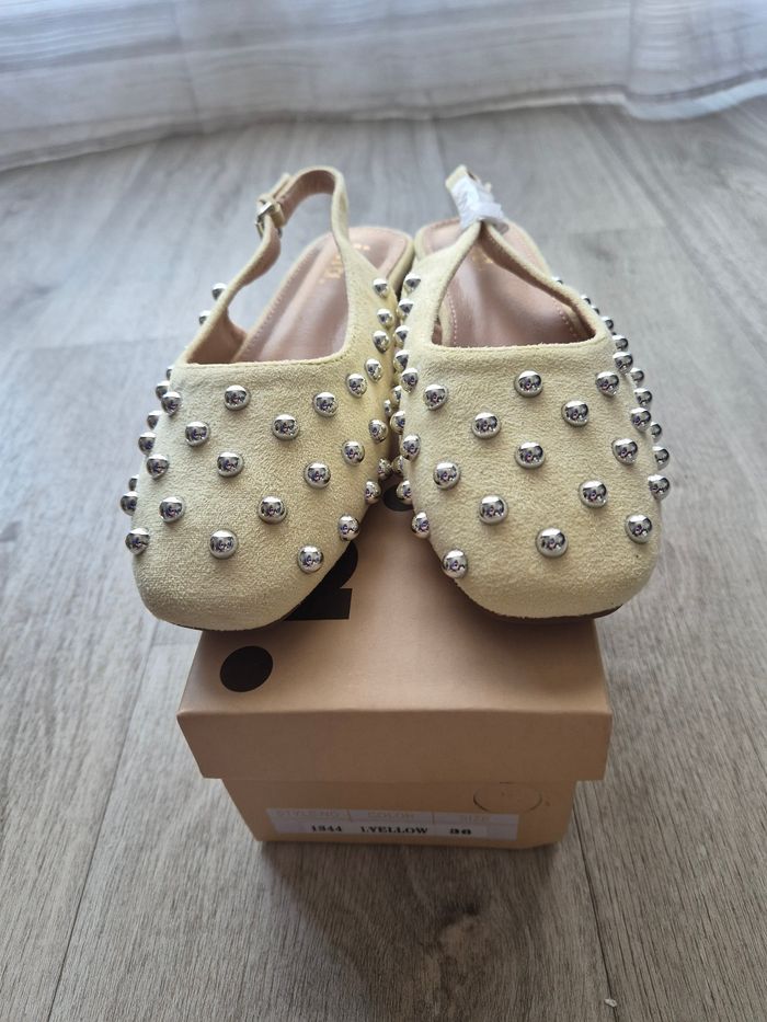 Slingback jaune neuve - taille 36 - joia - photo numéro 2