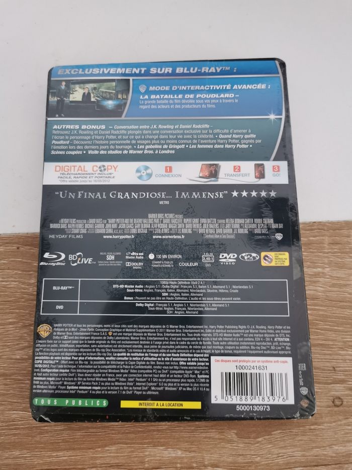 BLU-RAY, HARRY POTTER ET LES RELIQUES DE LA MORT 2ème PARTIE, ULTIMATE EDITION - photo numéro 2